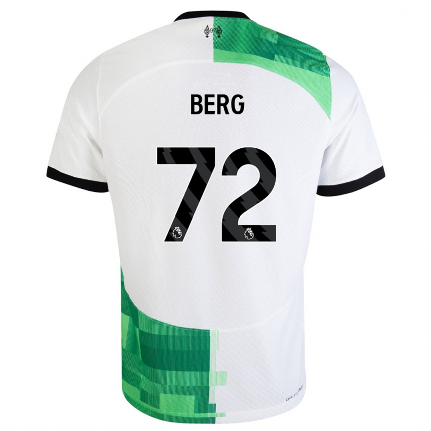 キッズフットボールセップ・ファン・デン・ベルフ#72ホワイトグリーンアウェイシャツ2023/24ジャージーユニフォーム