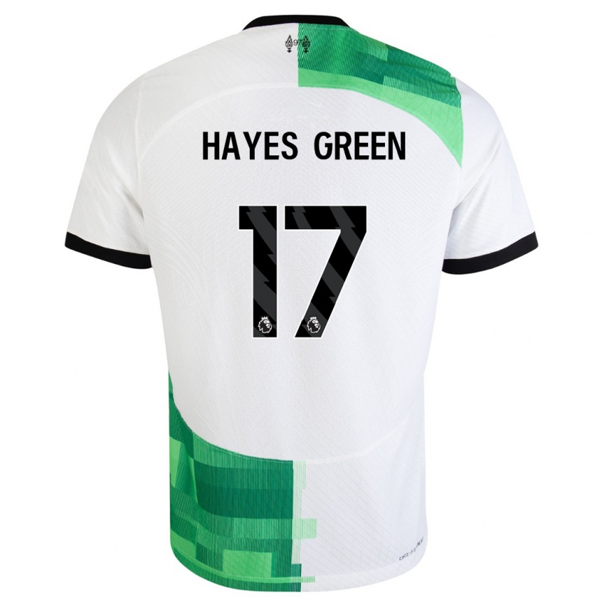 キッズフットボールチャーリーヘイズグリーン#17ホワイトグリーンアウェイシャツ2023/24ジャージーユニフォーム