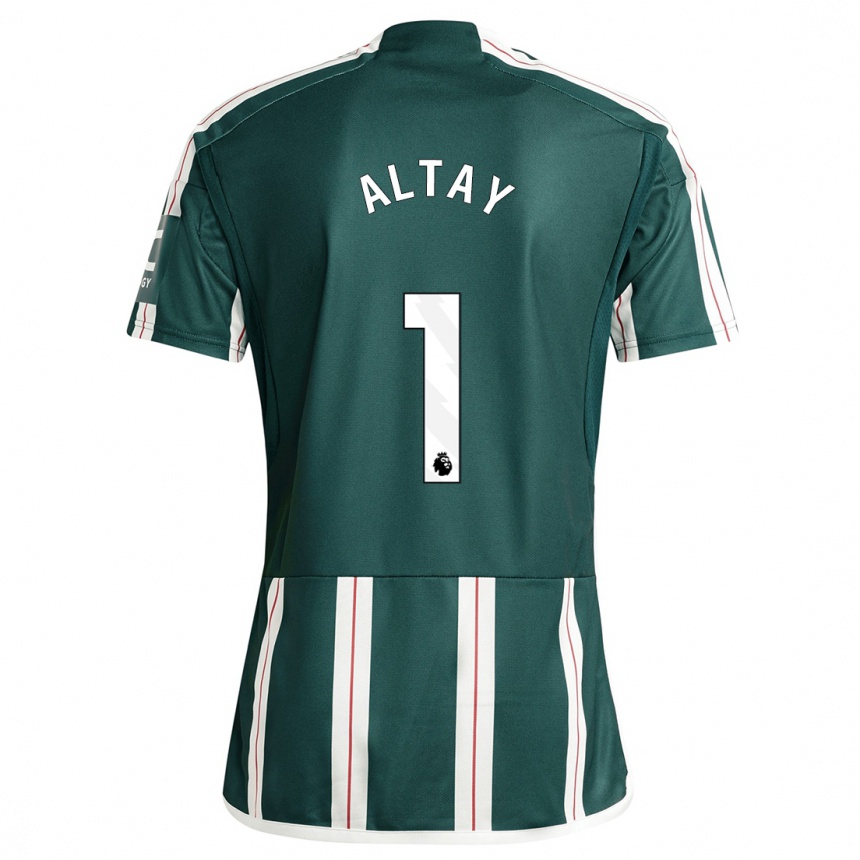 キッズフットボールアルタイ・バユンドゥル#1濃い緑色アウェイシャツ2023/24ジャージーユニフォーム