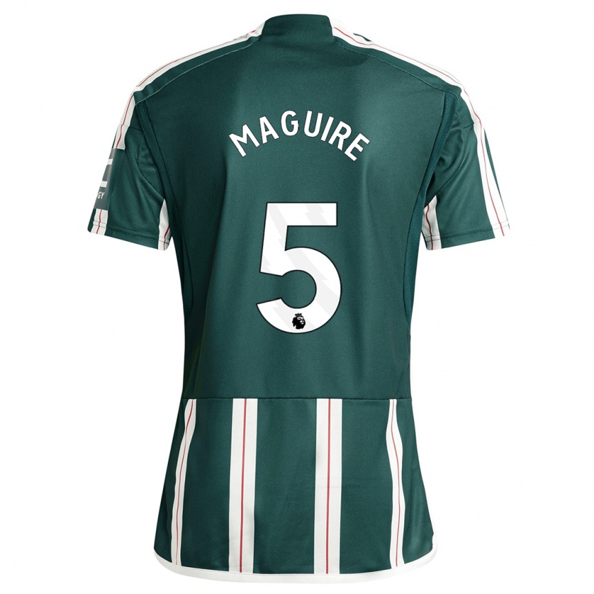 キッズフットボールハリー・マグワイア#5濃い緑色アウェイシャツ2023/24ジャージーユニフォーム