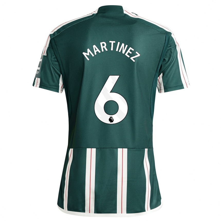 キッズフットボールリサンドロ・マルティネス#6濃い緑色アウェイシャツ2023/24ジャージーユニフォーム