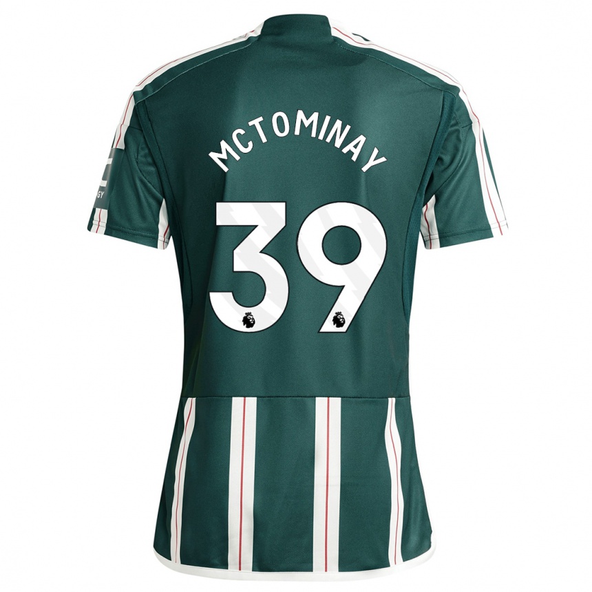 キッズフットボールスコット・マクトミネイ#39濃い緑色アウェイシャツ2023/24ジャージーユニフォーム