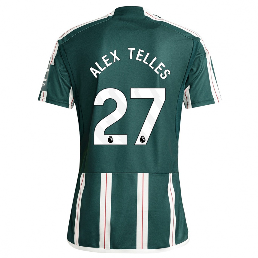 キッズフットボールアレックス・ニコラオ・テレス#27濃い緑色アウェイシャツ2023/24ジャージーユニフォーム