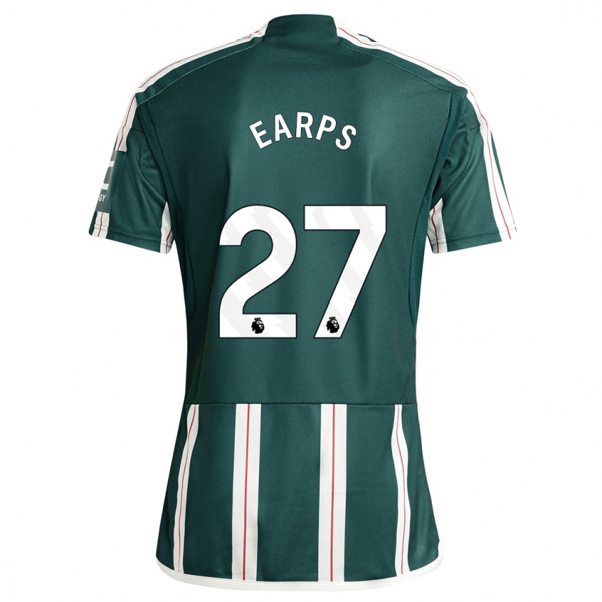 キッズフットボールメアリー・アープス#27濃い緑色アウェイシャツ2023/24ジャージーユニフォーム