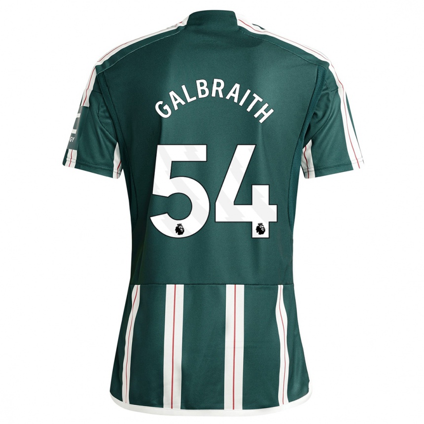 キッズフットボールイーサン・ガルブレイス#54濃い緑色アウェイシャツ2023/24ジャージーユニフォーム