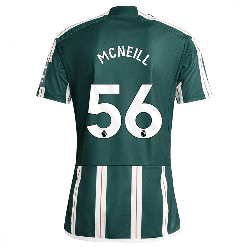 キッズフットボールチャーリー・マクニール#56濃い緑色アウェイシャツ2023/24ジャージーユニフォーム