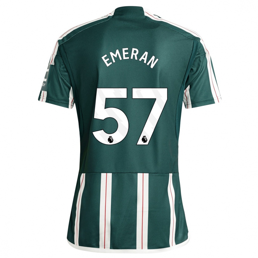 キッズフットボールノーム・エメラン#57濃い緑色アウェイシャツ2023/24ジャージーユニフォーム