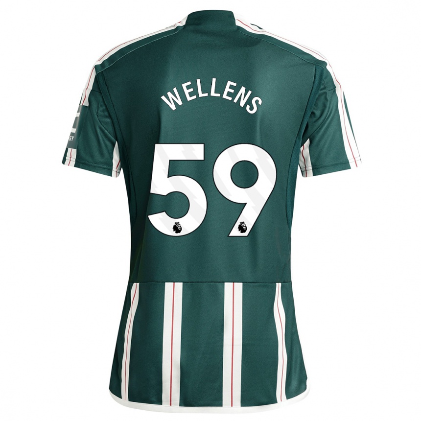 キッズフットボールチャーリー・ジェラルド・リチャード・ウェレンス#59濃い緑色アウェイシャツ2023/24ジャージーユニフォーム