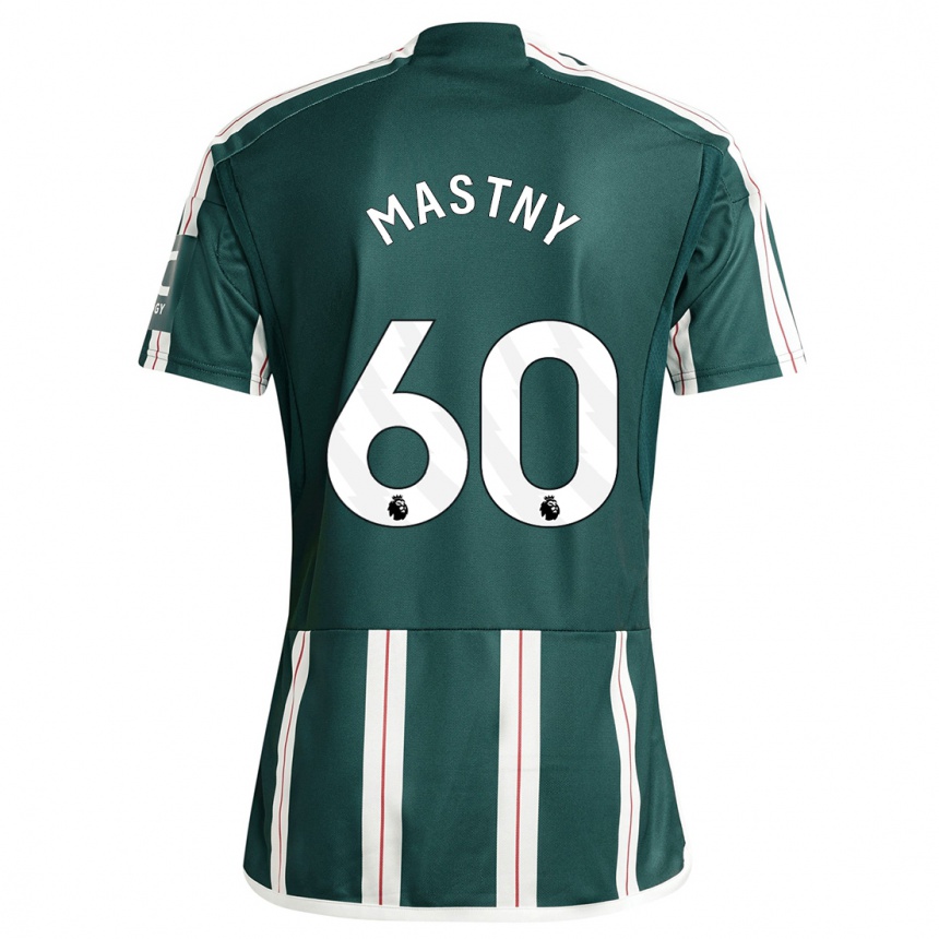 キッズフットボールオンドジェイ・マストニー#60濃い緑色アウェイシャツ2023/24ジャージーユニフォーム