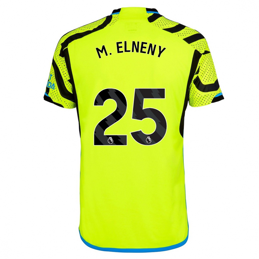 キッズフットボールモハメド・エルネニー#25黄色アウェイシャツ2023/24ジャージーユニフォーム
