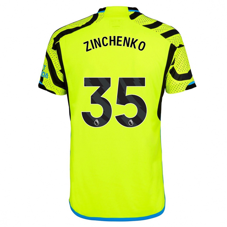 キッズフットボールオレクサンドル・ジンチェンコ#35黄色アウェイシャツ2023/24ジャージーユニフォーム