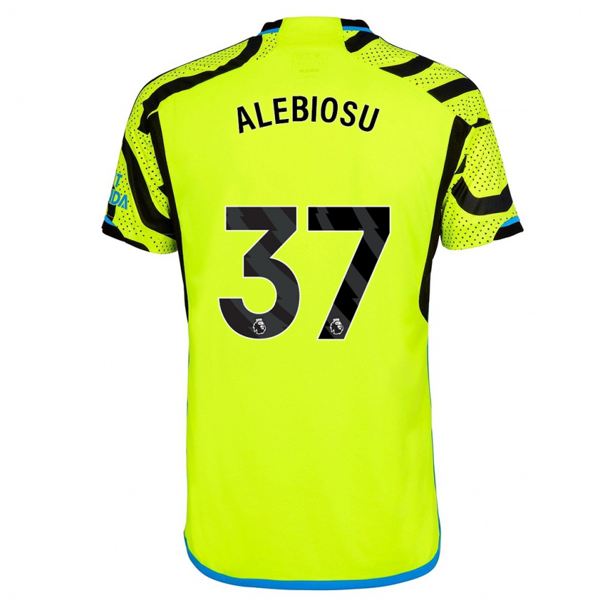 キッズフットボールライアン・アレビオス#37黄色アウェイシャツ2023/24ジャージーユニフォーム