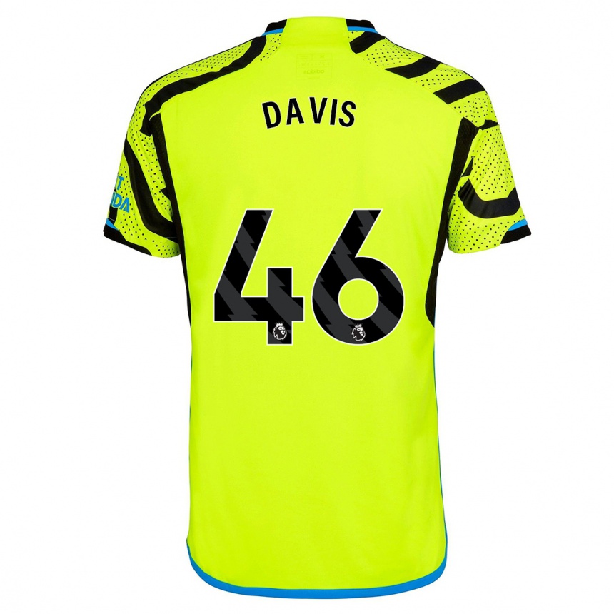 キッズフットボールデイヴィスの価格#46黄色アウェイシャツ2023/24ジャージーユニフォーム