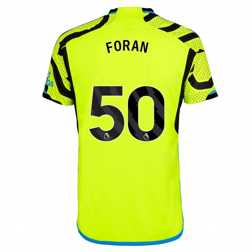 キッズフットボールテイラー・フォラン#50黄色アウェイシャツ2023/24ジャージーユニフォーム