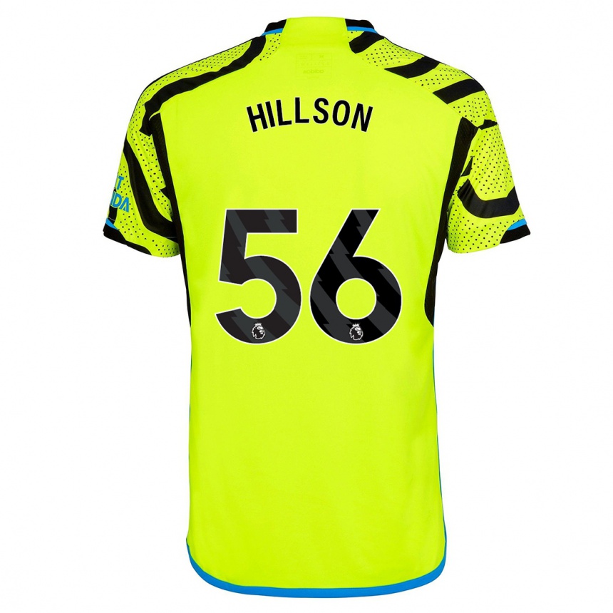 キッズフットボールジェームス・ヒルソン#56黄色アウェイシャツ2023/24ジャージーユニフォーム
