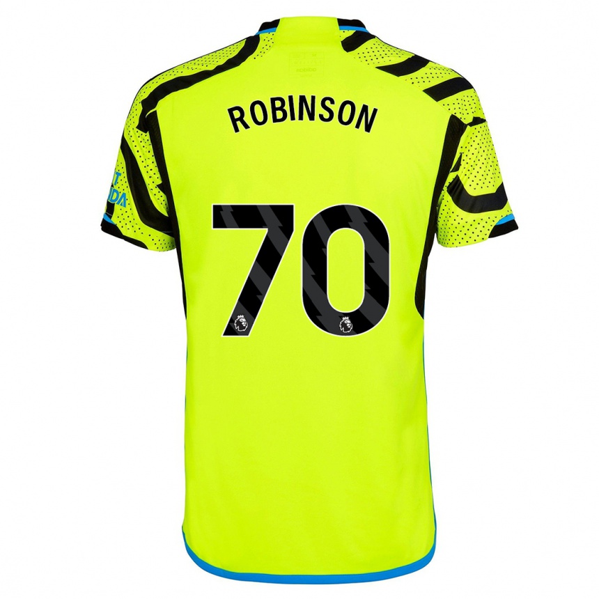 キッズフットボールジョシュ・ロビンソン#70黄色アウェイシャツ2023/24ジャージーユニフォーム