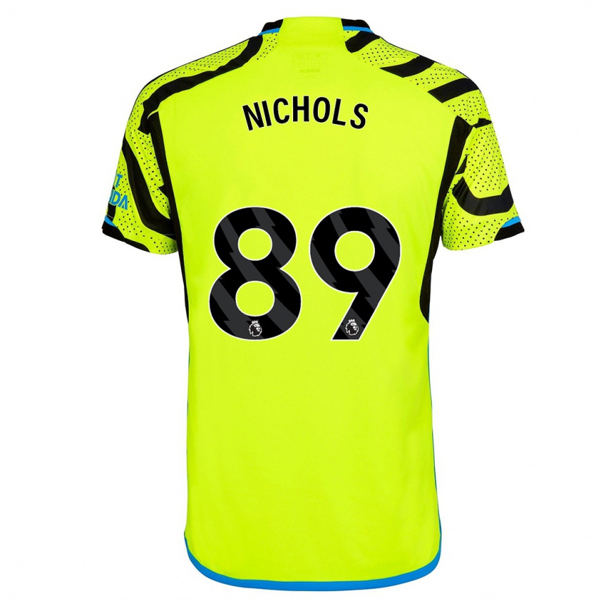 キッズフットボールジョッシュ・ニコルズ#89黄色アウェイシャツ2023/24ジャージーユニフォーム