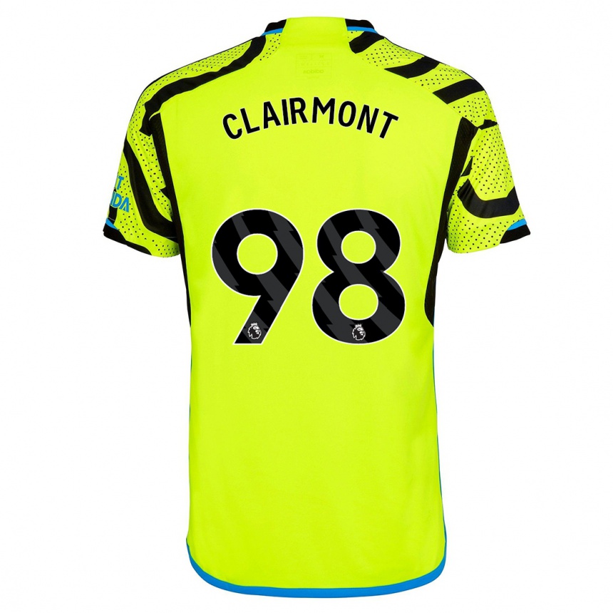 キッズフットボールリース・クレアモント#98黄色アウェイシャツ2023/24ジャージーユニフォーム