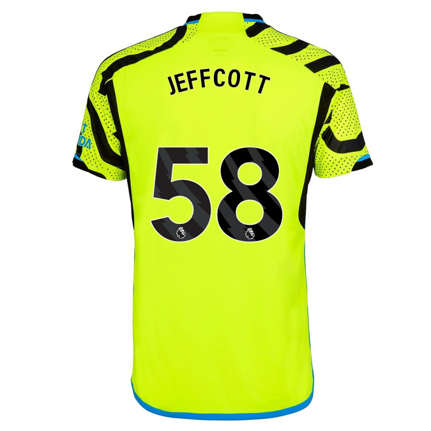 キッズフットボールヘンリージェフコット#58黄色アウェイシャツ2023/24ジャージーユニフォーム