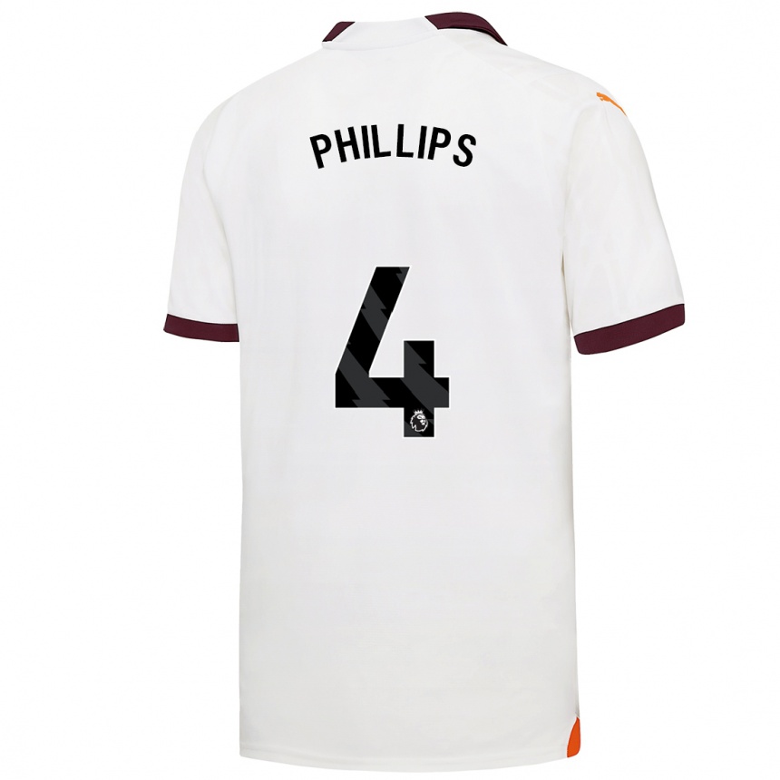 キッズフットボールカルバン・フィリップス#4白アウェイシャツ2023/24ジャージーユニフォーム