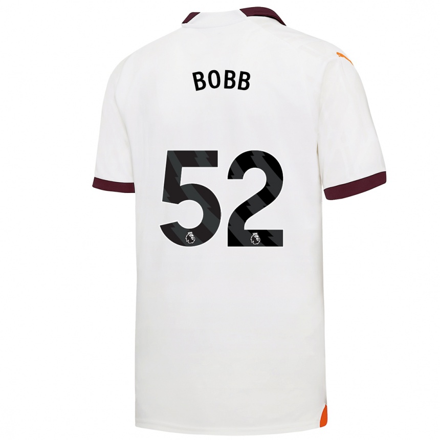 キッズフットボールオスカー・ボブ#52白アウェイシャツ2023/24ジャージーユニフォーム