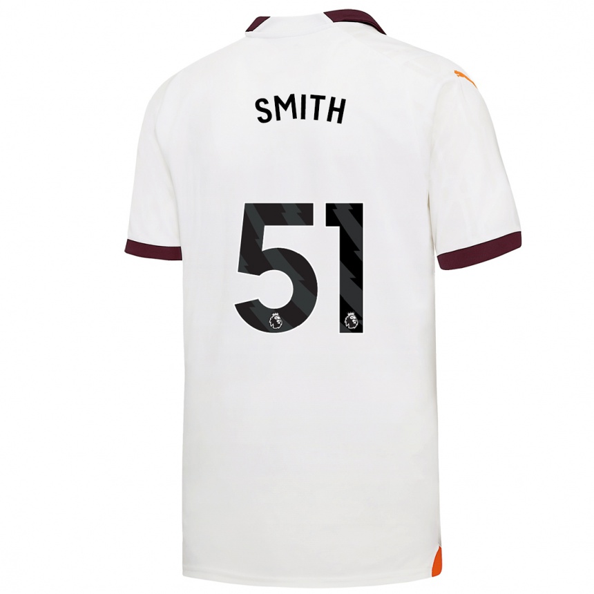キッズフットボールアイザック・スミス#51白アウェイシャツ2023/24ジャージーユニフォーム