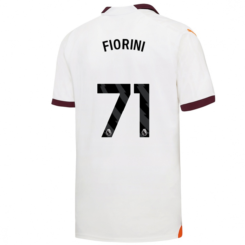 キッズフットボールフィオリーニ#71白アウェイシャツ2023/24ジャージーユニフォーム