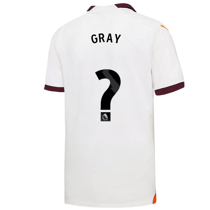キッズフットボールチャーリー・グレイ#0白アウェイシャツ2023/24ジャージーユニフォーム