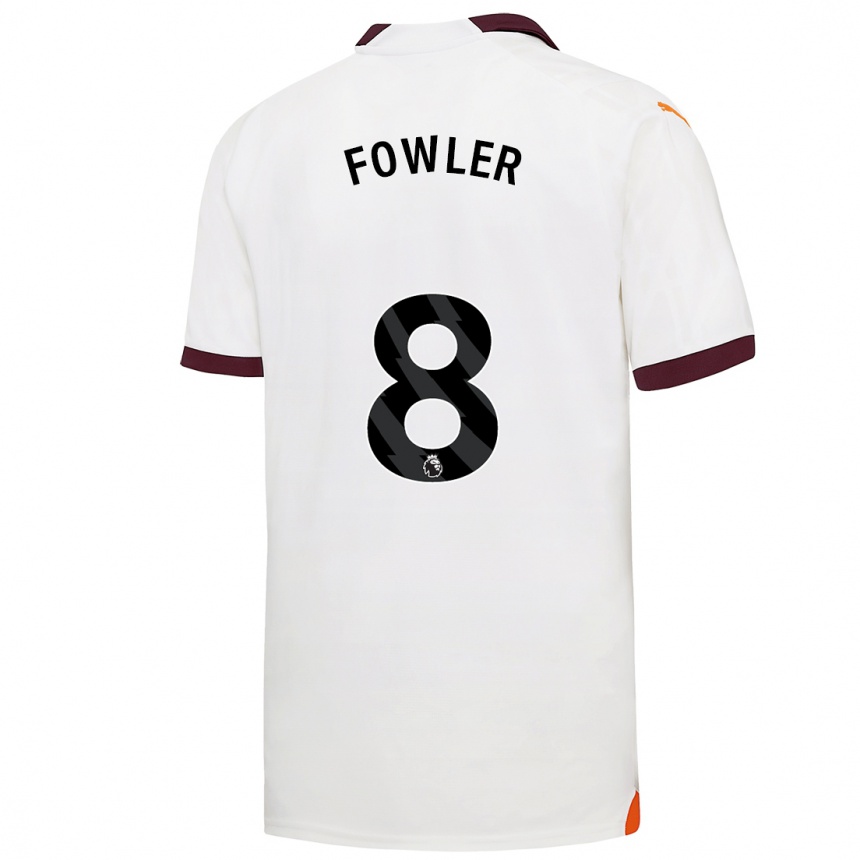 キッズフットボールメアリー・ファウラー#8白アウェイシャツ2023/24ジャージーユニフォーム