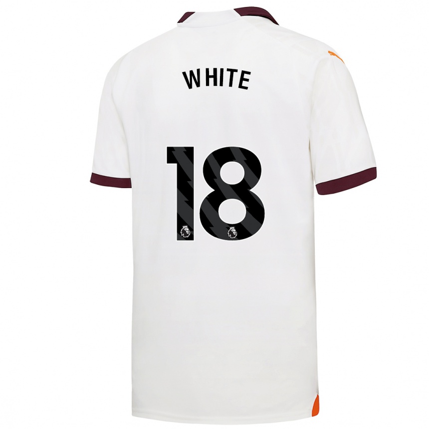 キッズフットボールエレン・ホワイト#18白アウェイシャツ2023/24ジャージーユニフォーム