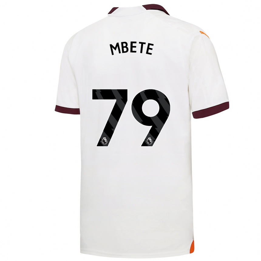 キッズフットボールルーク・ンベテ＝タトゥ#79白アウェイシャツ2023/24ジャージーユニフォーム