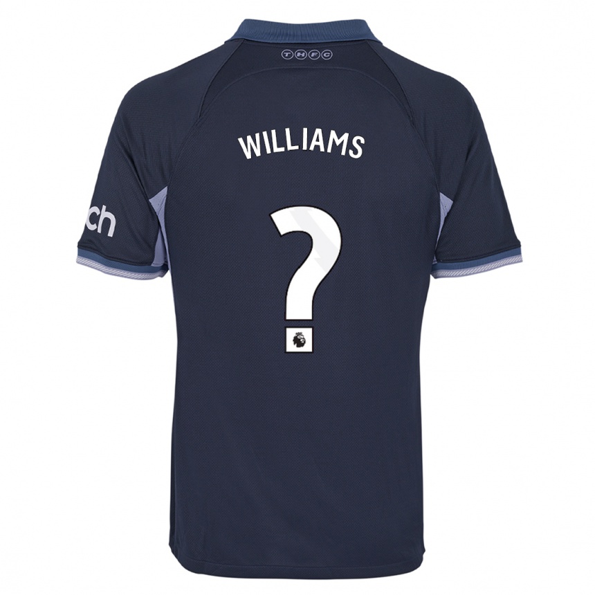 キッズフットボールジェイデン・ウィリアムズ#0濃紺アウェイシャツ2023/24ジャージーユニフォーム