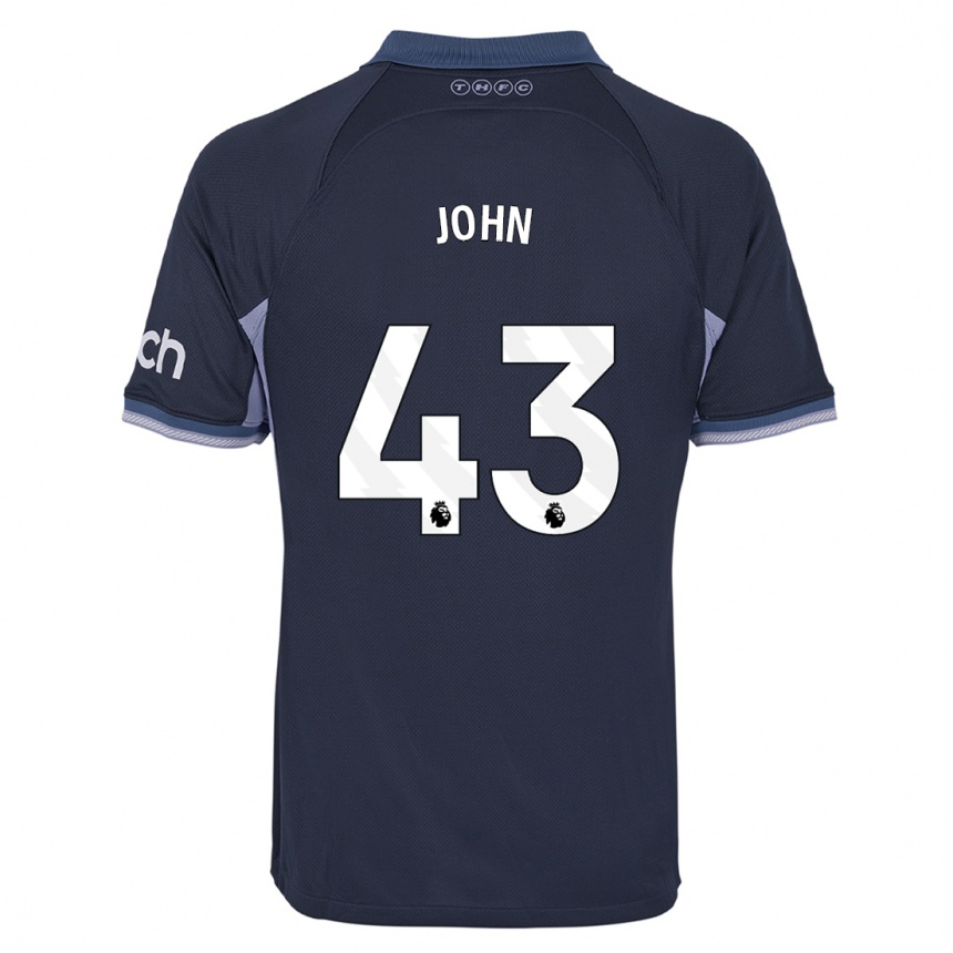 キッズフットボールナイル・ジョン#43濃紺アウェイシャツ2023/24ジャージーユニフォーム