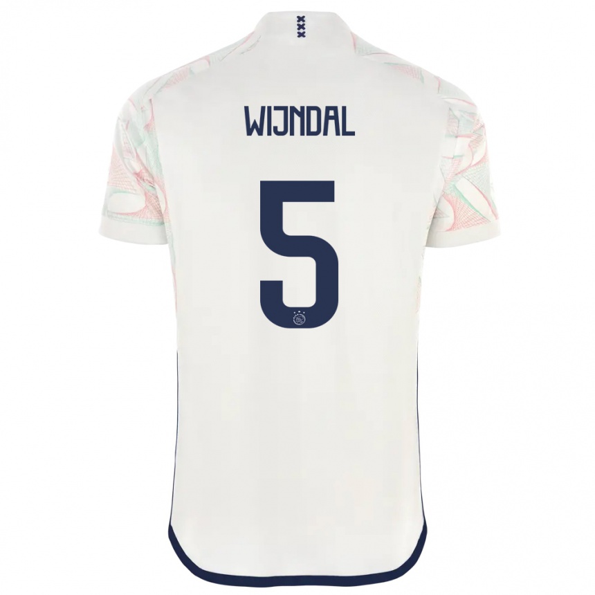 キッズフットボールオーウェン・ワインダル#5白アウェイシャツ2023/24ジャージーユニフォーム