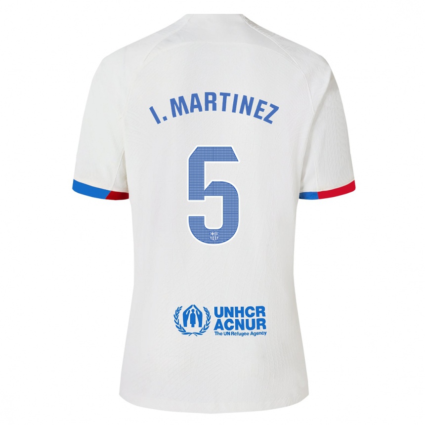 キッズフットボールイニゴ・マルティネス#5白アウェイシャツ2023/24ジャージーユニフォーム