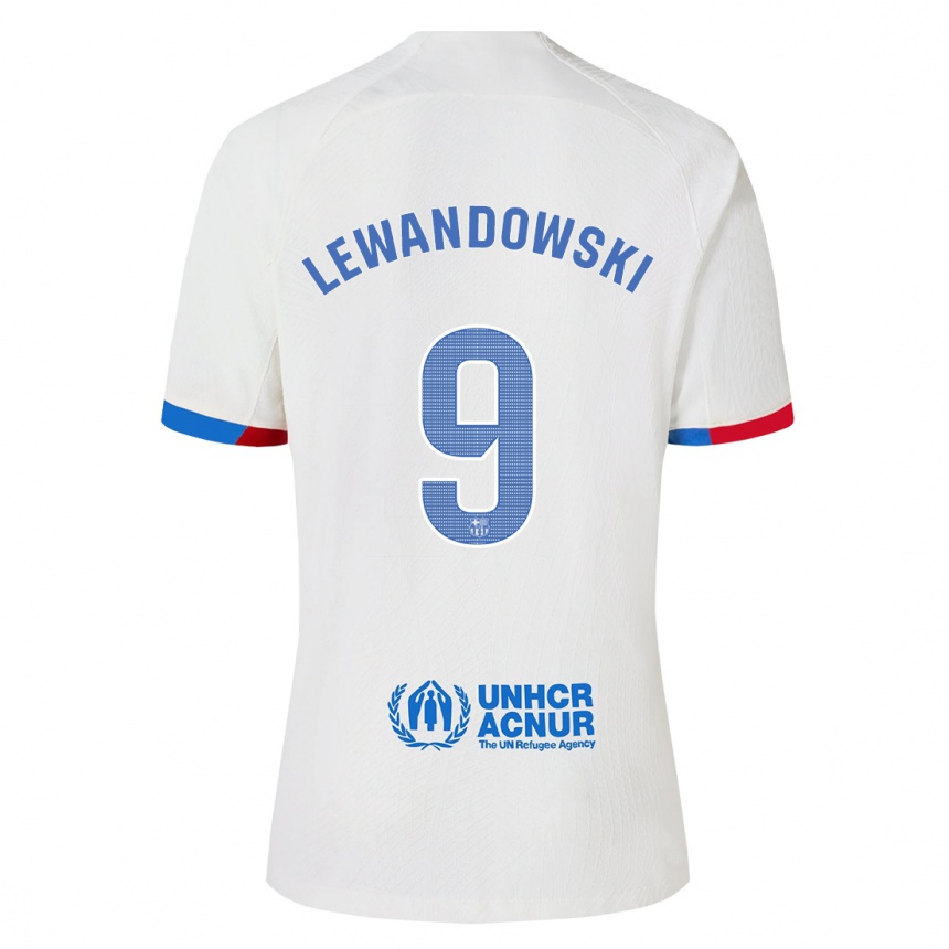 キッズフットボールロベルト・レヴァンドフスキ#9白アウェイシャツ2023/24ジャージーユニフォーム