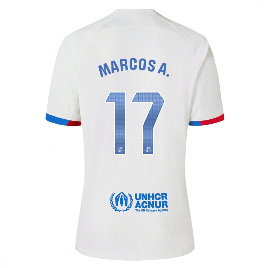 キッズフットボールマルコス・アロンソ・メンドーサ#17白アウェイシャツ2023/24ジャージーユニフォーム