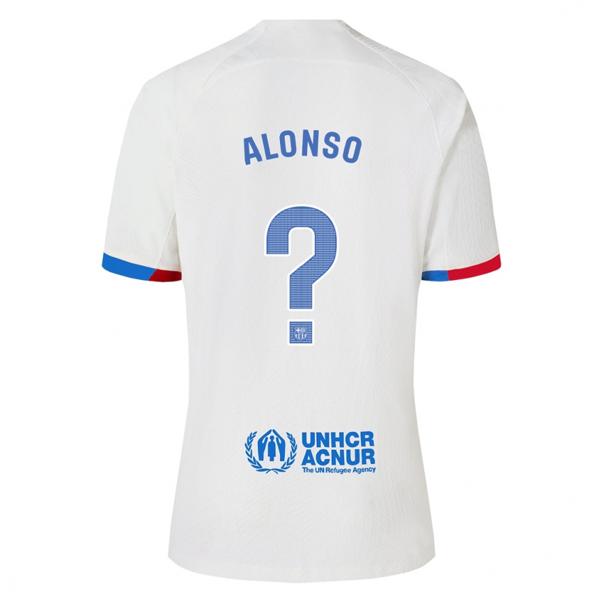 キッズフットボールアーロン・アロンソ#0白アウェイシャツ2023/24ジャージーユニフォーム