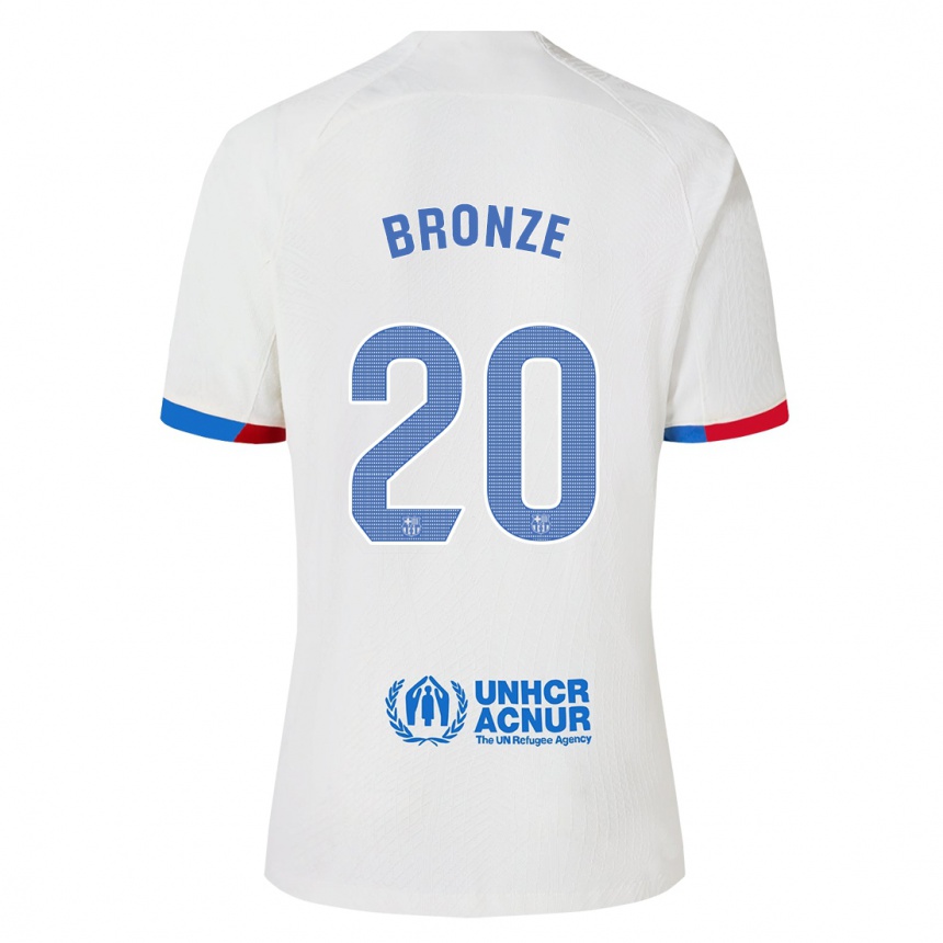 キッズフットボールルーシー・ブロンズ#20白アウェイシャツ2023/24ジャージーユニフォーム