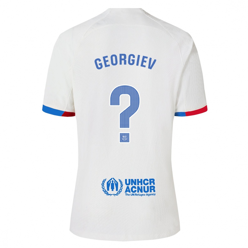 キッズフットボールマルティン・ゲオルギエフ#0白アウェイシャツ2023/24ジャージーユニフォーム