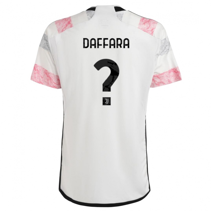 キッズフットボールジョバンニ・ダファーラ#0ホワイトピンクアウェイシャツ2023/24ジャージーユニフォーム