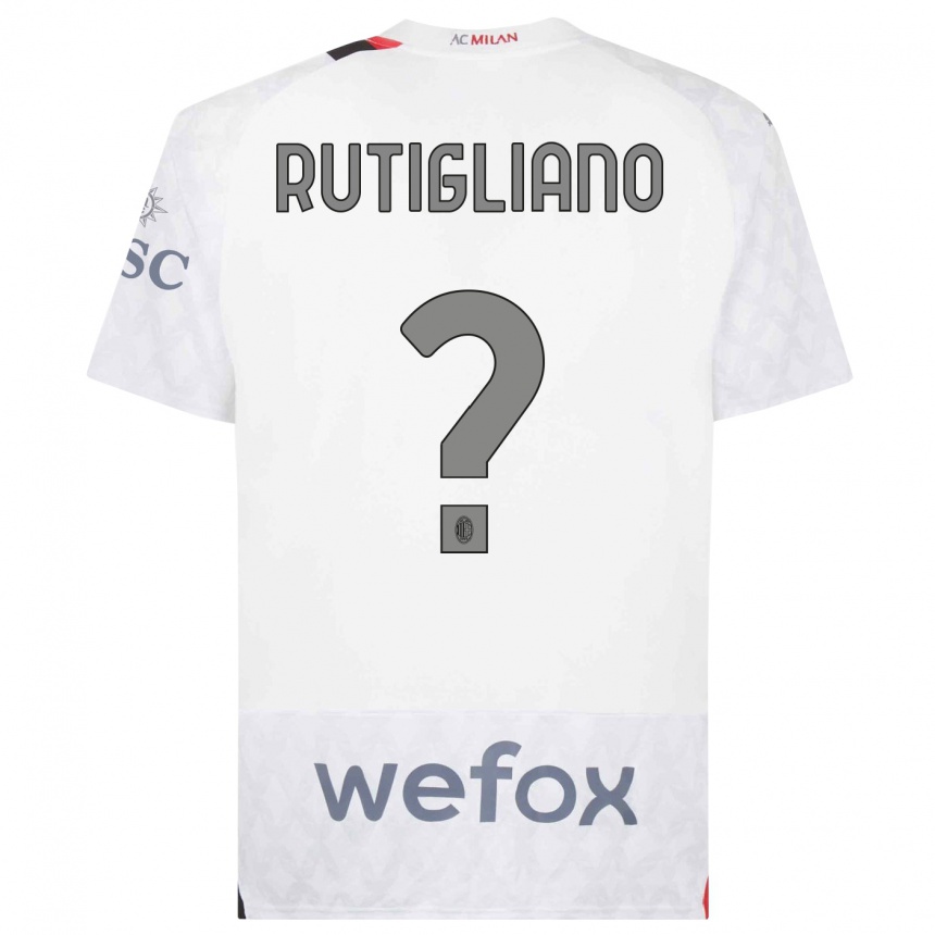 キッズフットボールサミュエル・ルティリアーノ#0白アウェイシャツ2023/24ジャージーユニフォーム