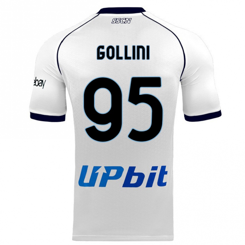 キッズフットボールピエルルイジ・ゴッリーニ#95白アウェイシャツ2023/24ジャージーユニフォーム