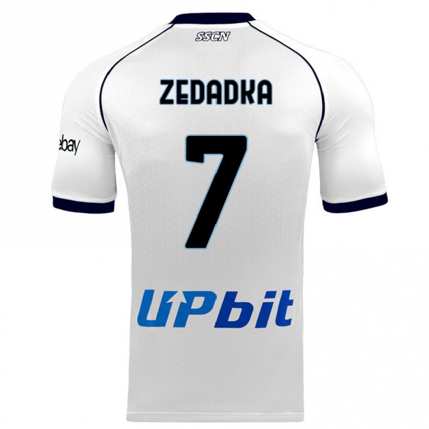 キッズフットボールカリム・ゼダドゥカ#7白アウェイシャツ2023/24ジャージーユニフォーム