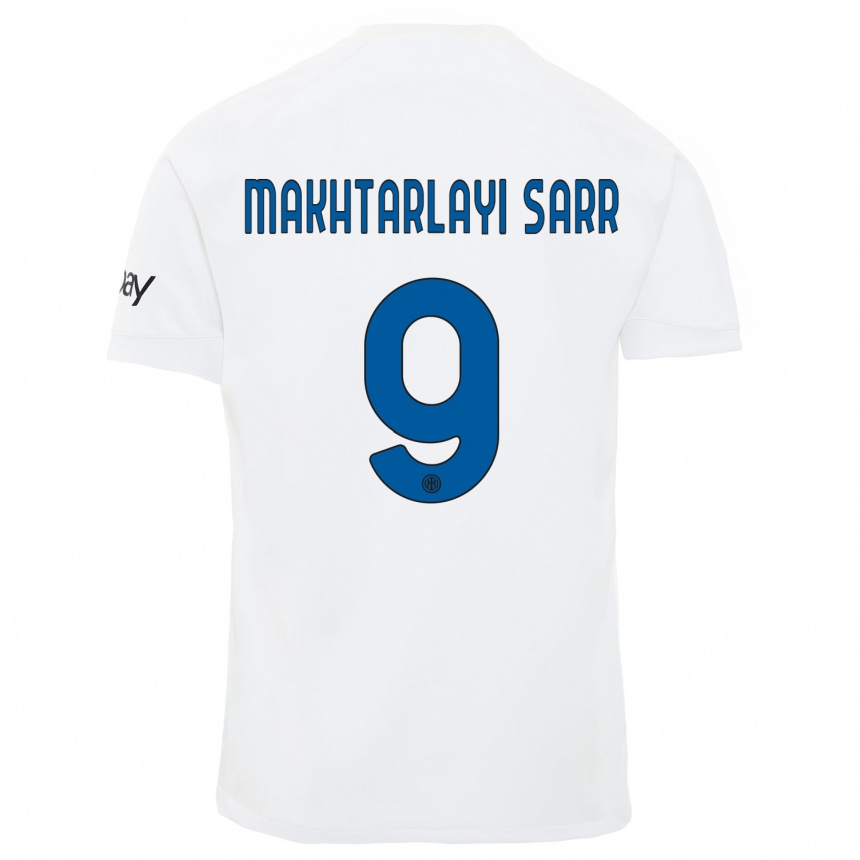 キッズフットボールアマドゥ・サール#9白アウェイシャツ2023/24ジャージーユニフォーム