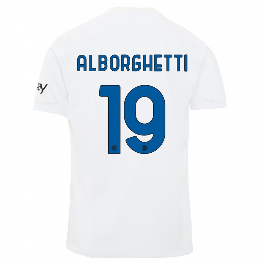 キッズフットボールリサ・アルボルゲッティ#19白アウェイシャツ2023/24ジャージーユニフォーム