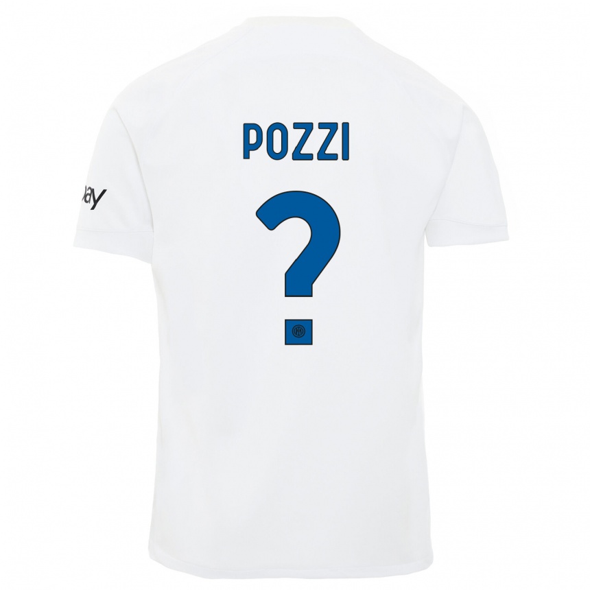 キッズフットボールアンドレア・ポッツィ#0白アウェイシャツ2023/24ジャージーユニフォーム