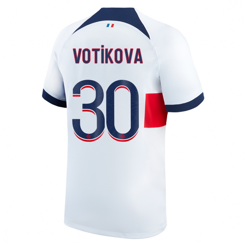 キッズフットボールバルボラ・ボティコワ#30白アウェイシャツ2023/24ジャージーユニフォーム