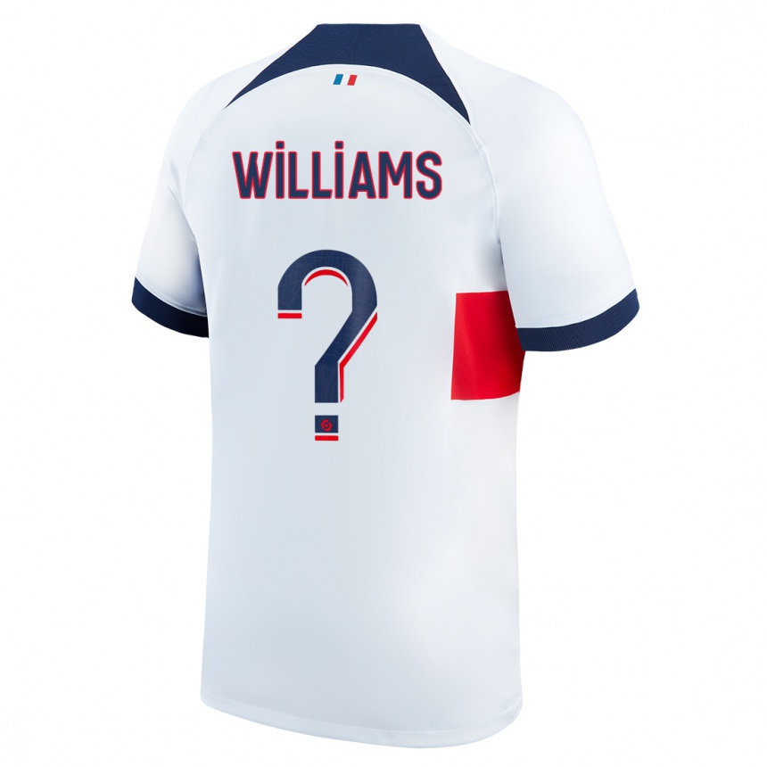キッズフットボールリディア・ウィリアムズ#0白アウェイシャツ2023/24ジャージーユニフォーム