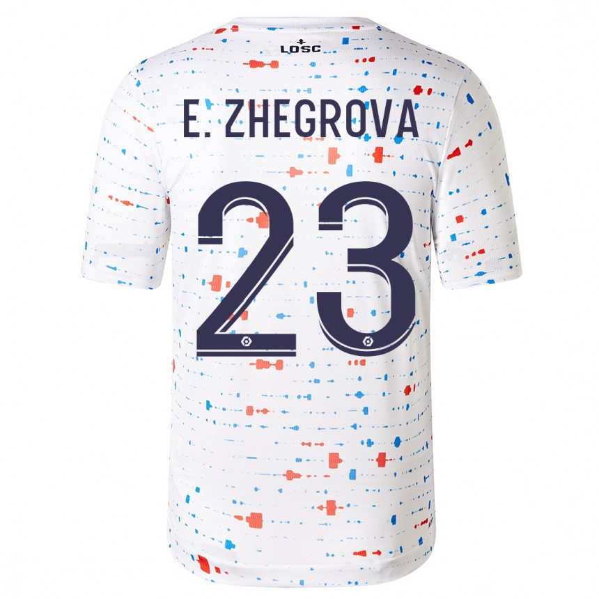 キッズフットボールエドン・ジェグロヴァ#23白アウェイシャツ2023/24ジャージーユニフォーム